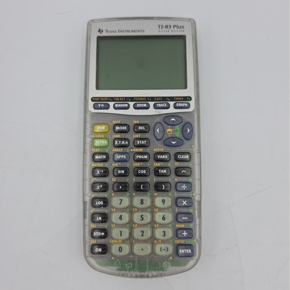 Texas Instruments - TI-83 Plus Silver Edition Clear Graphing Calculator NO Cover